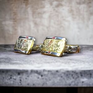 Kenneth Cole Gold and Silver Tone Fashion Cufflinks